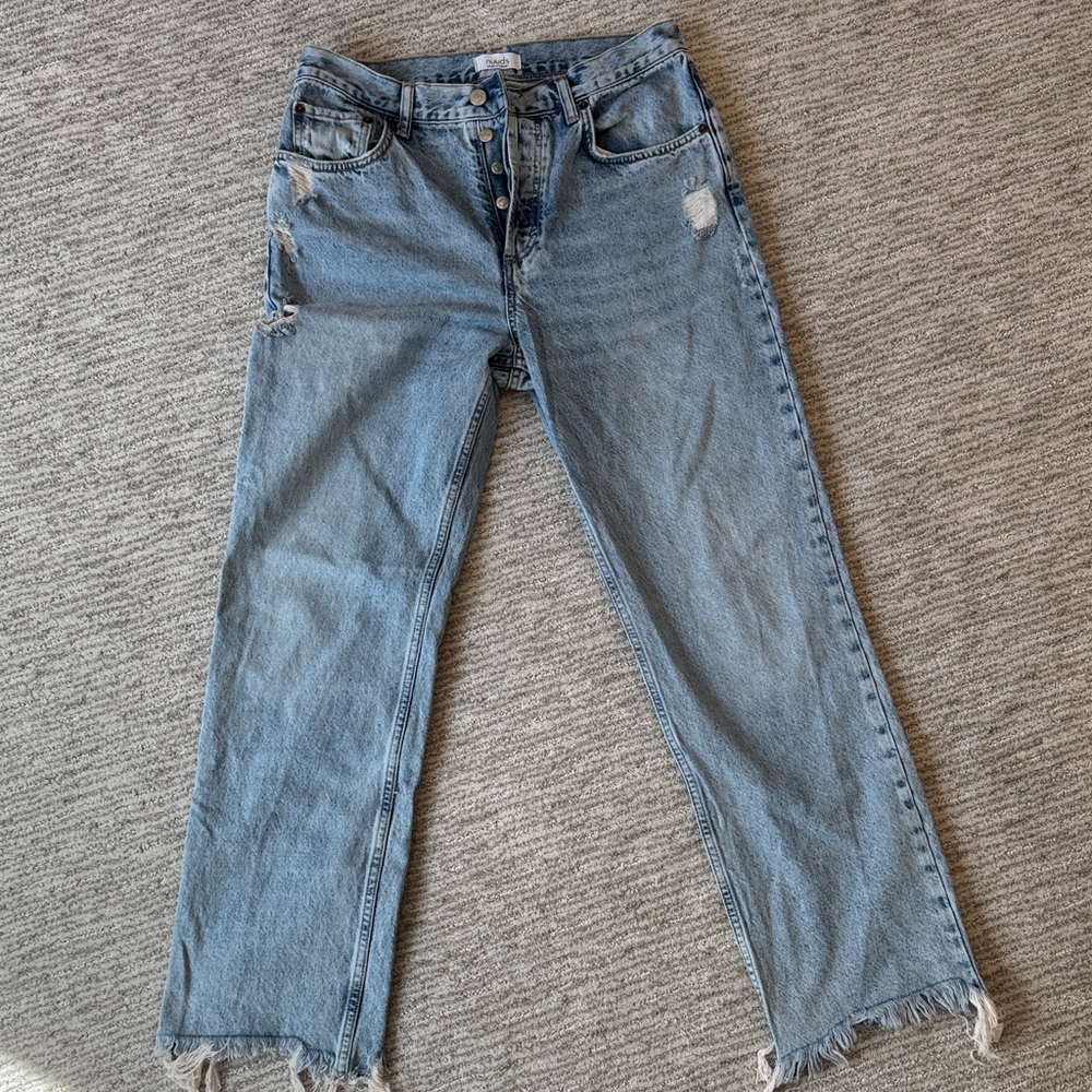 Nuuds Women's Straight Ranger Light Blue Jeans